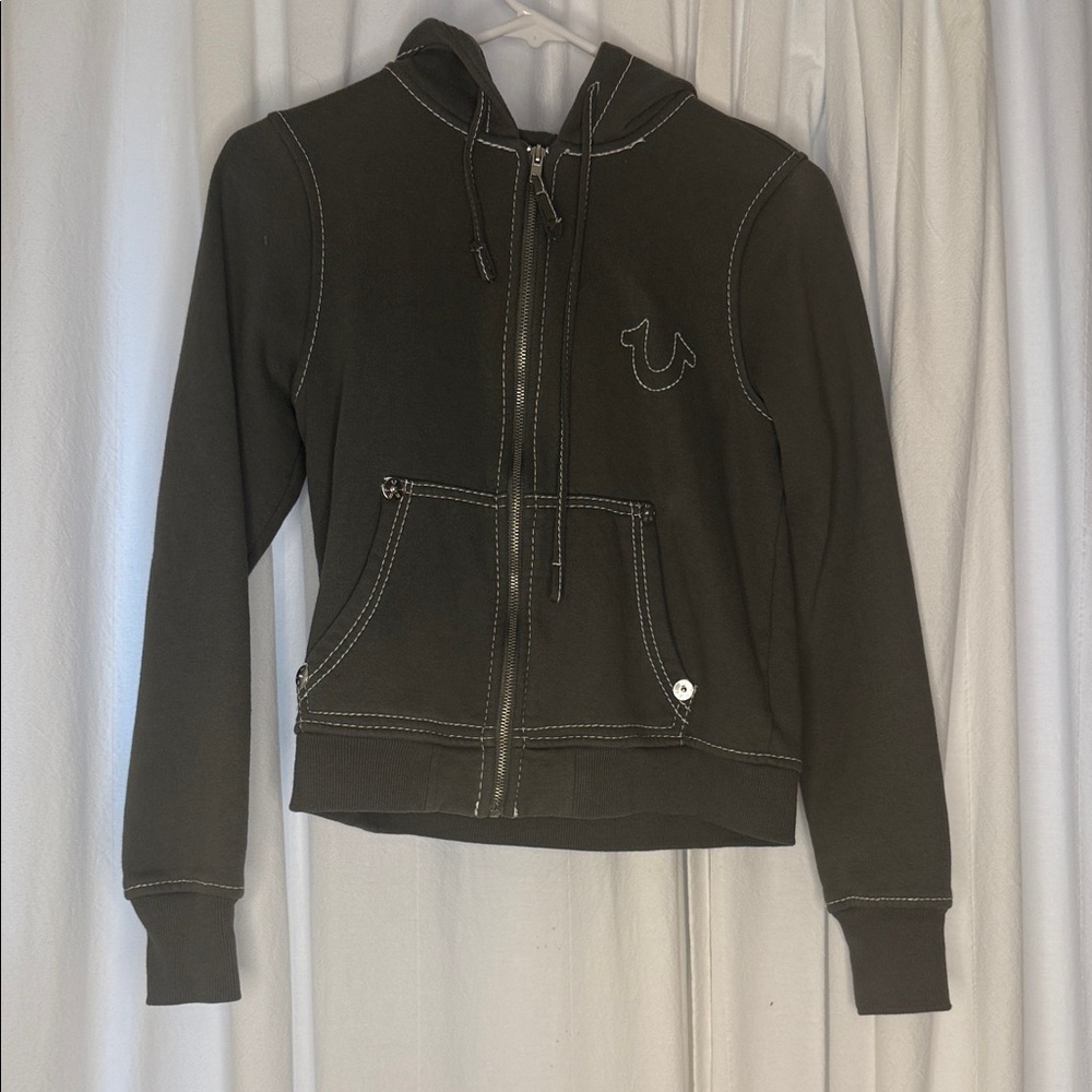 True Religion XS W Zip-Up Hoodie with Logo